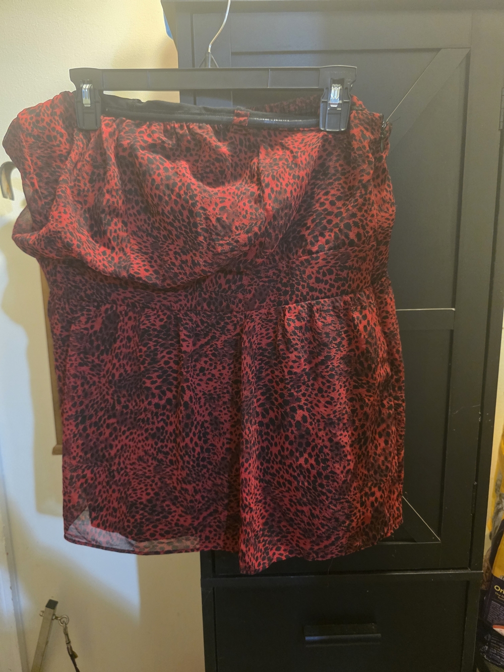 Lane Bryant Red and Black Animal Print